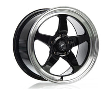 Load image into Gallery viewer, F0918C067N23 Forgestar D5 Drag Wheel 18x5 5x114.3 -23mm Gloss Black w/ Machined Lip - Lock It Up Performance