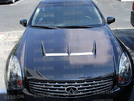 Seibon Carbon HD0305INFG352D-JS JS-style Carbon Fiber Hood For 2003-2007 Infiniti G35 2DR