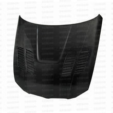 Load image into Gallery viewer, Seibon Carbon HD0708BMWE922D-GTR GTR-style Carbon Fiber Hood For 2007-2010 BMW E92 2DR Pre LCI (Louvers Are Cosmetic - They Do NOT Vent Air)