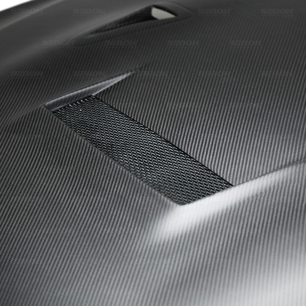 Seibon Carbon HD0910NSGTR-VSII-DRY VSII-style DRY CARBON Hood For 2009-2015 Nissan GTR*ALL DRY CARBON PRODUCTS ARE MATTE FINISH