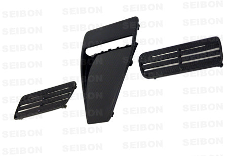 Seibon Carbon HDS0809MITEVOX-OE OEM-style Carbon Fiber Hood Scoop For 2008-2015 Mitsubishi Lancer EVO X