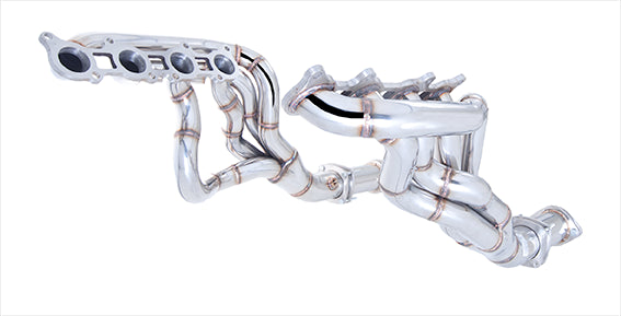 Ford Mustang GT 2015- Stainless Steel 1"7/8 Header Kit With High Flow Metallic Cats; Exhaust Header