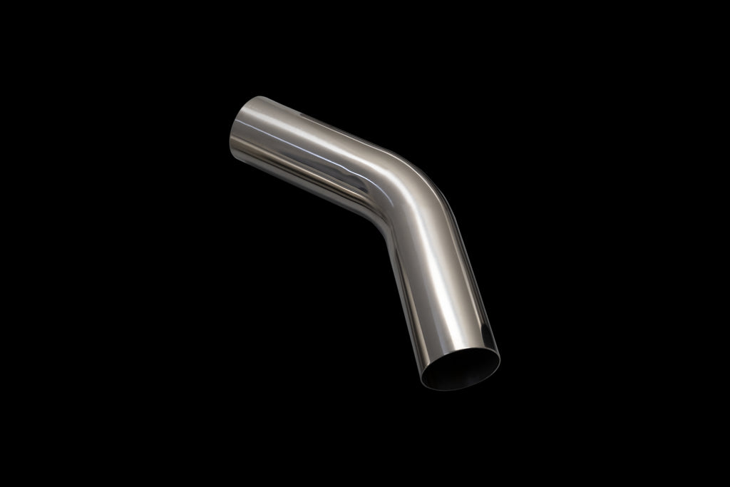 Mandrel Bend 304SS Polished 2.5" 45 Degree 1.5D 6" Leg