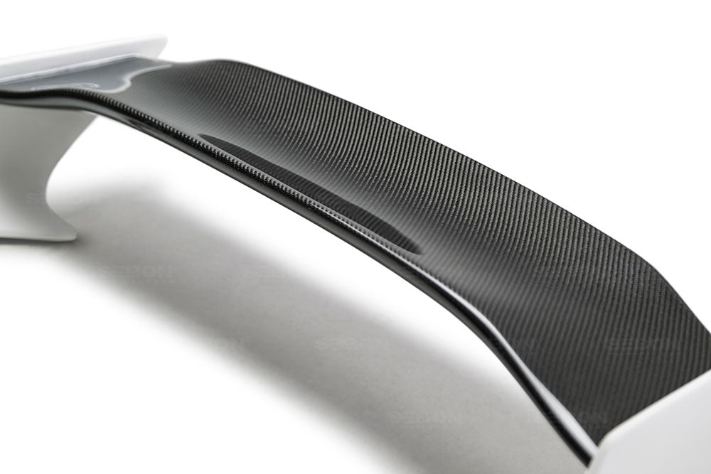 Seibon Carbon RS16HDCV2-TT-GF TT-style Fiberglass Rear Spoiler With Carbon Fiber Center For 2016-2020 Honda Civic 2 Dr
