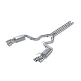 18-23 Mustang GT MBRP Exhaust 3in. Cat Back With Quad 4in. Dual Wall Tips Street Version  T304