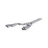 18-23 Mustang GT MBRP Race Version Exhaust 3in. Cat Back; With Quad 4in. Dual Wall Tips  T304