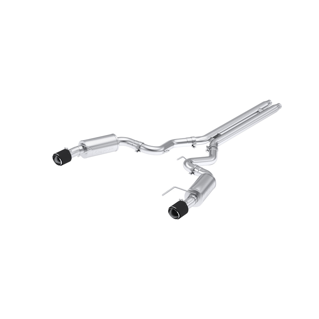 24-26 Mustang GT MBRP Exhaust 3in. Cat Back Street Version; 4.5in. CF Tips
