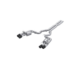 24-26 Mustang GT MBRP Exhaust Active 3in. Cat Back Quad Rear Exit T304; CF Tip