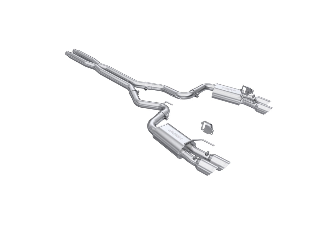 24-26 Mustang GT MBRP Exhaust 3in. Cat Back; With Quad 4in. Dual Wall Tips; Street Version; T304