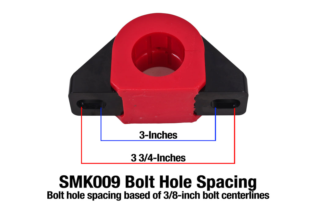 Sway Bar Mount  Billet Alum Mount  1.25 Inch Poly Bushings