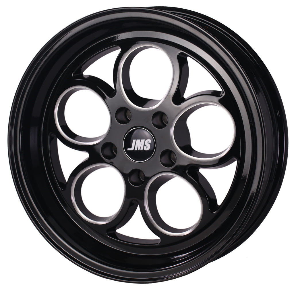 Savage Series Race Wheels - Black Clear W/ Diamond Cut; 15 Inch X 10 Inch Rear Wheel W/ Lug Nuts -- Fits 1994-2002 Chevy Camaro And Pontiac Firebird