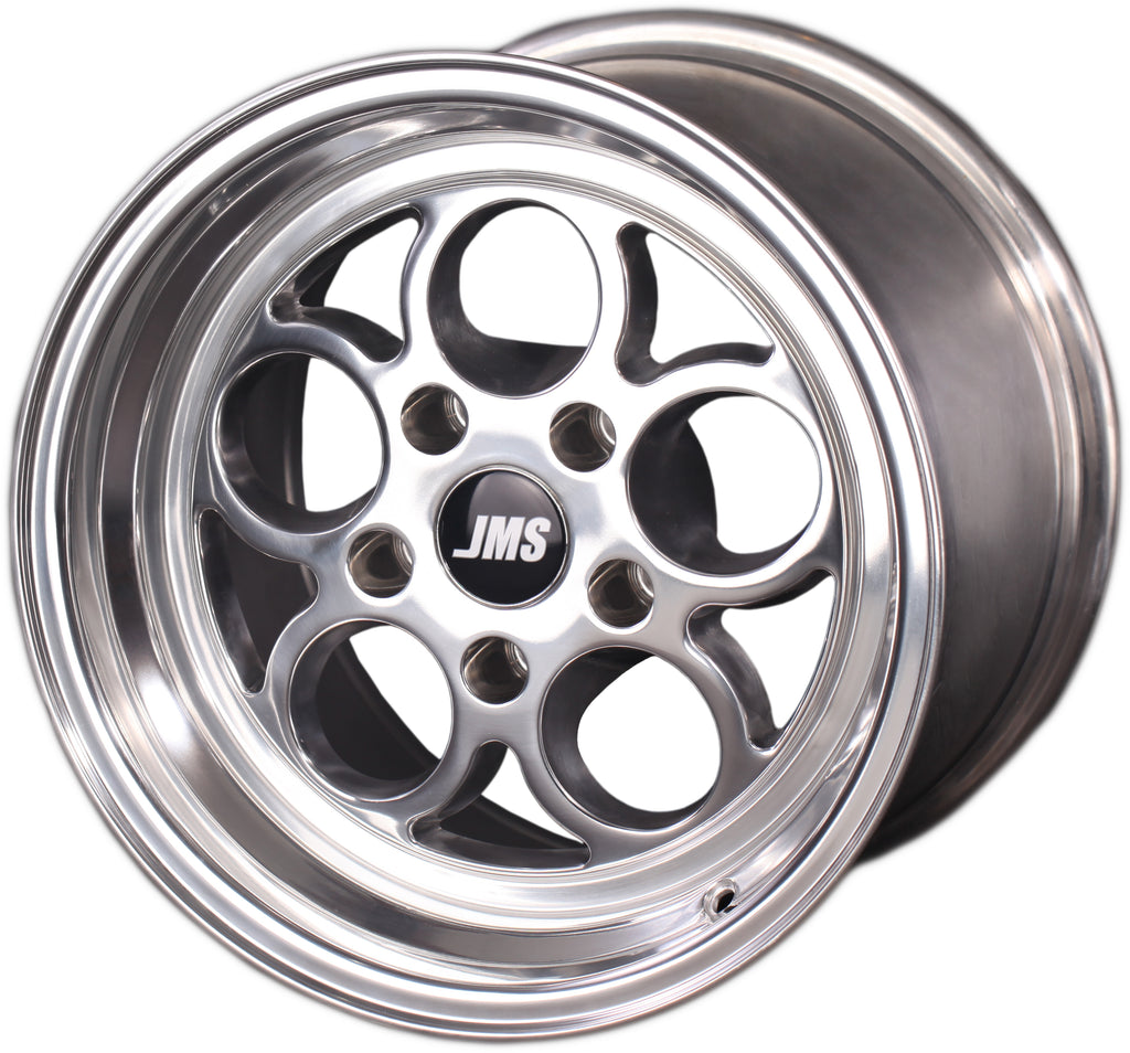 Savage Series Race Wheels - Polished Finish; 17 Inch X 10 Inch Rear Wheel W/ Lug Nuts -- Fits 2005-2023 Mustang GT V6 2.3L And 2007-2014 Shelby GT500