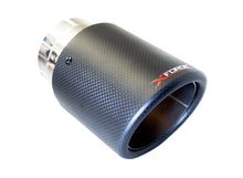 Load image into Gallery viewer, 4&#39; O.D Carbon Fibre Double Wall Angle Cut Tip 21/2&quot;Inlet(63MM); Exhaust Tail Pipe Tip