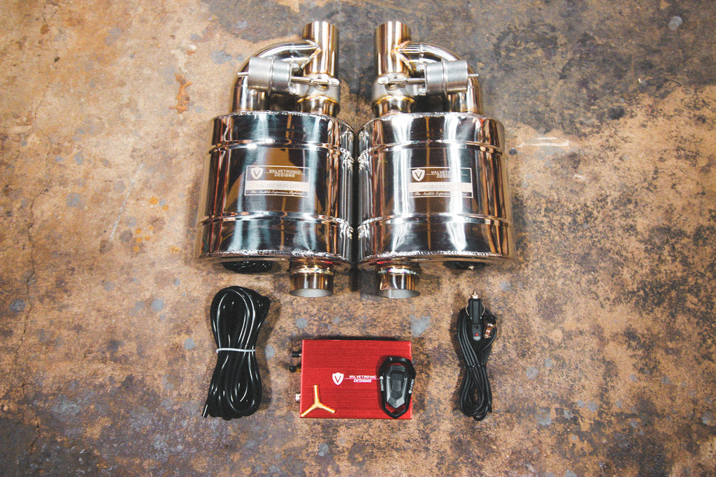 Universal Valved Muffler Kit (Single Muffler) - 3.5" - No Tips