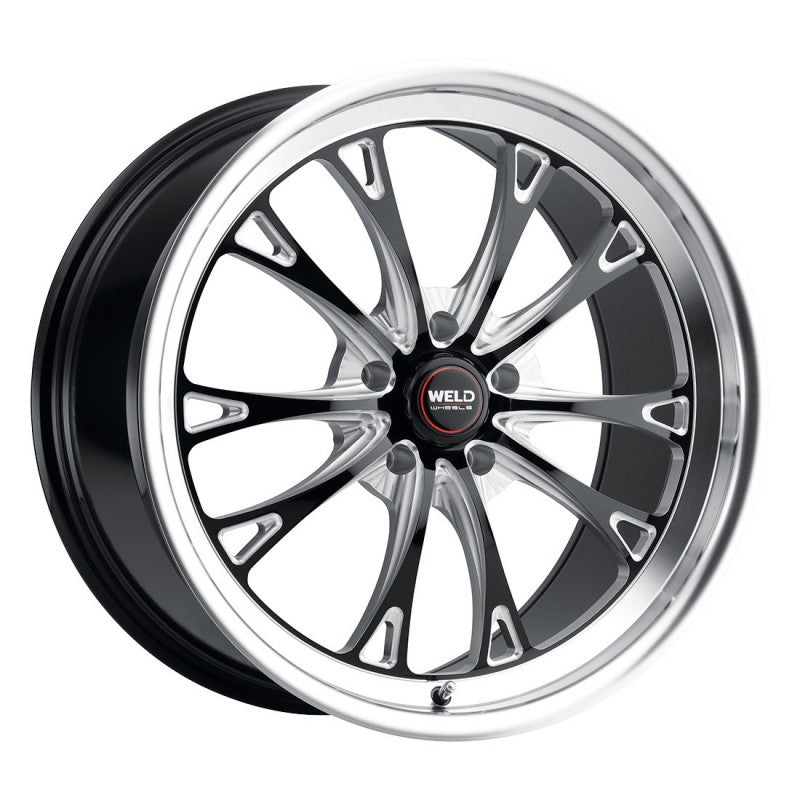 17x11 Weld Belmont Drag Gloss Black W/ Milled Spoke 5x115 +6 BS6.25