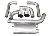 Stainless Works Catback Dual Outlet Turbo Muffler Factory Connect