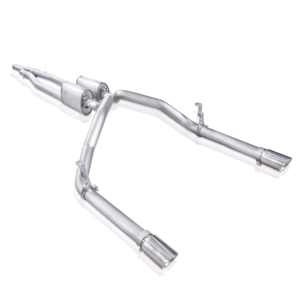 Stainless Works Under/Bumper Catback Dual Turbo S-Tube Mufflers Factory Connect