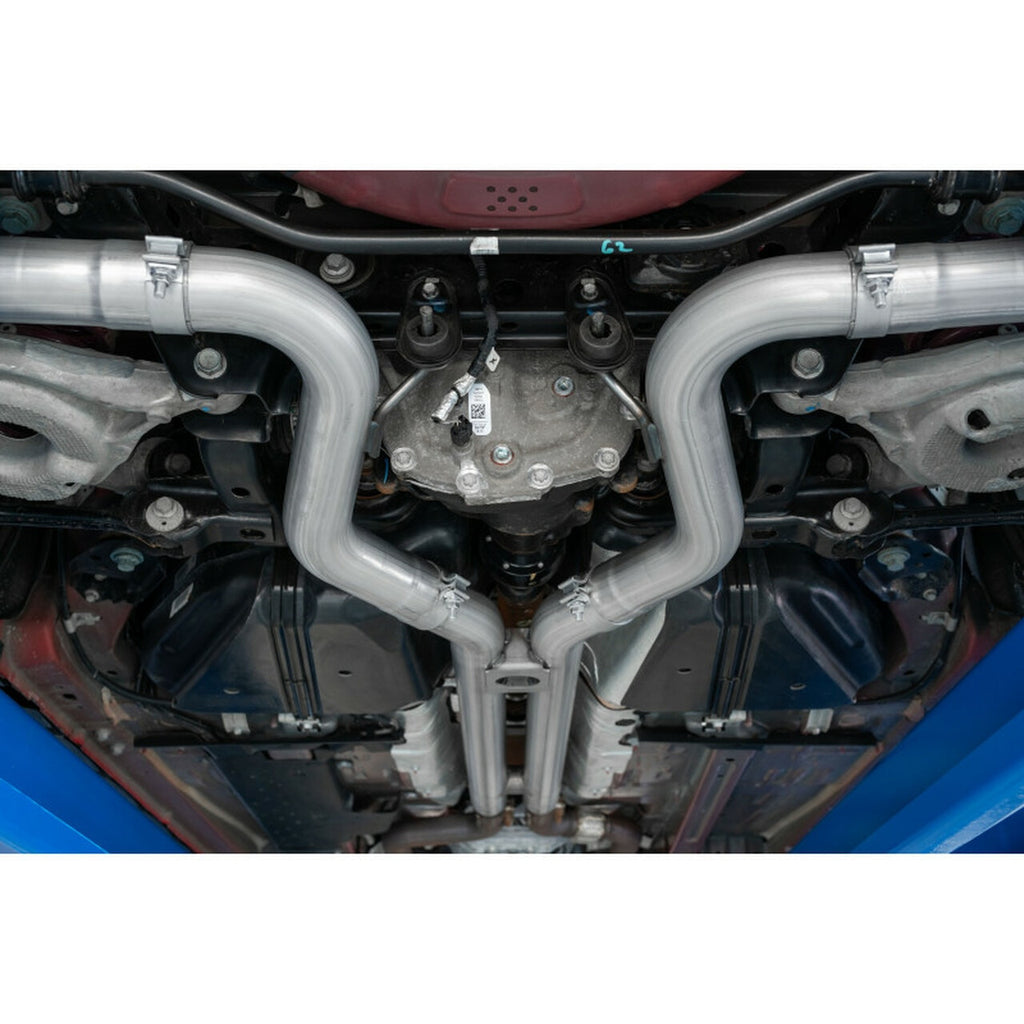 18-23 Mustang GT MBRP Exhaust 3in. Cat Back With Quad 4in. Dual Wall Tips Street Version  T304