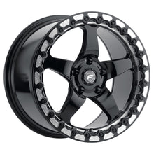 Load image into Gallery viewer, 15x10 D5 Beadlock Gloss Black w/ Machined Lip 5x115 +22 BS 6.4