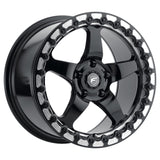 17x10 Forgestar D5 Beadlock Gloss Black W/ machined lip 5x115 +30 BS6.6