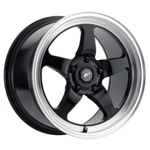 Load image into Gallery viewer, 17x10 Forgestar D5 Drag Gloss Black W/ Machined Lip 5x115 +30 BS6.6