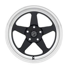 18x10 Forgestar D5 Drag Gloss Black w/ Machined Lip 5x120.65 ET25 BS6.5