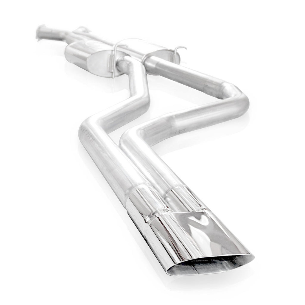 Stainless Works Catback Dual Turbo Mufflers Dual Slash-Cut Tips Factory Connect