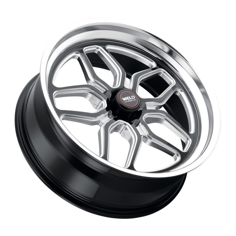 18x10.5 Weld Laguna Drag Gloss Black w/ Milled Spoke 5x120.65 ET65 BS8.25