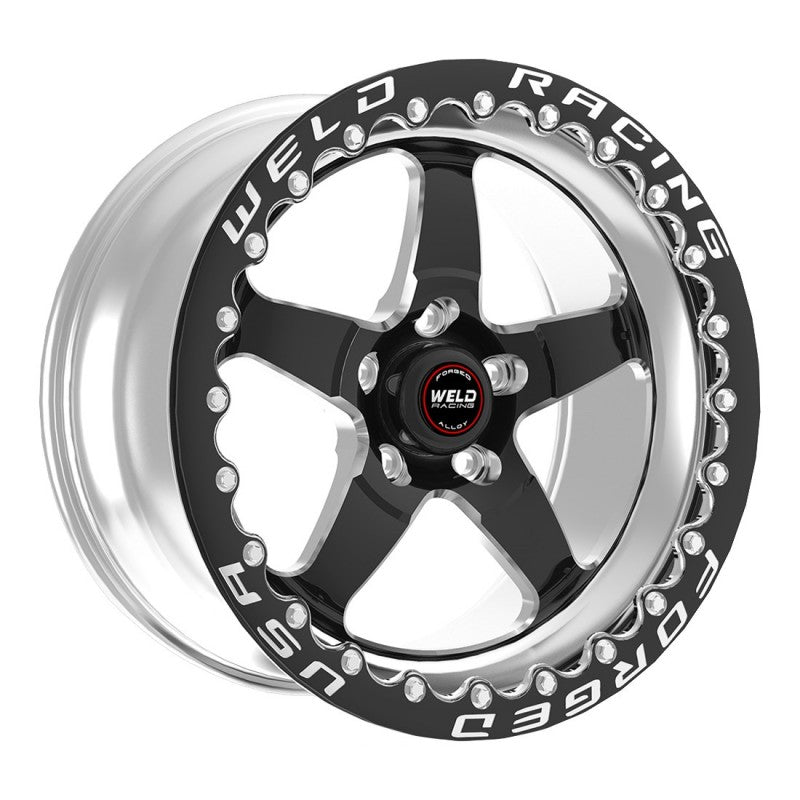 17x10 Weld S71 Beadlock Black Center Polished Shell 5x4.5 ET64 BS8