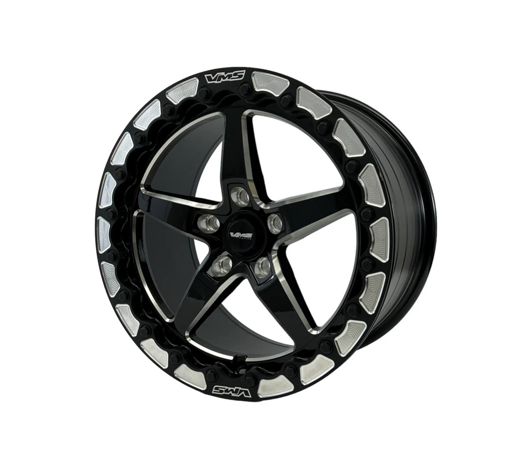 VMS BEADLOCK V-STAR REAR WHEEL 17x10 5X120 +44 OFFSET (7.25" BACKSPACING)