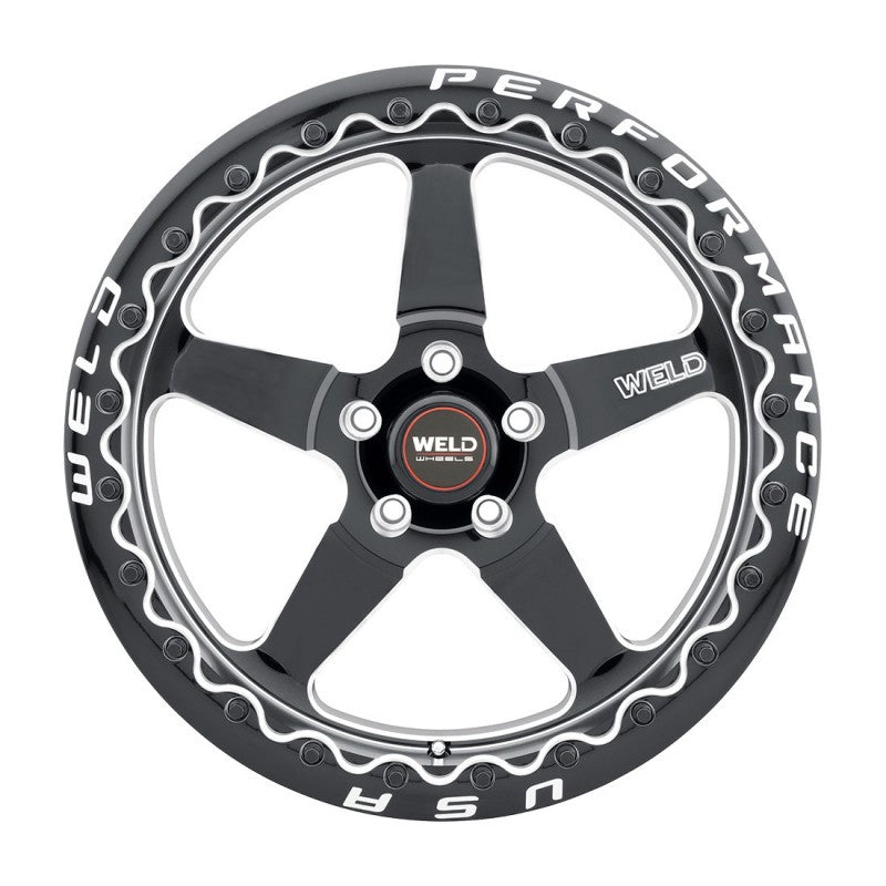 17x10 Weld Ventura Bead Lock Gloss Black W/ Milled Spoke 5x115 0ET BS5.5
