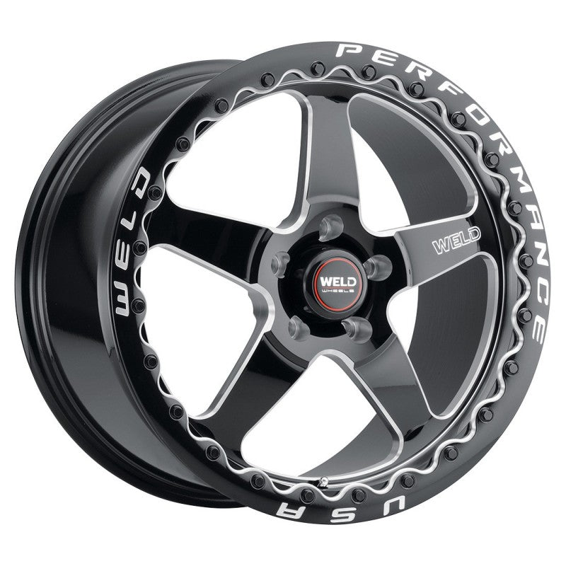 17x10 Weld Ventura Bead Lock Gloss Black W/ Milled Spoke 5x115 0ET BS5.5