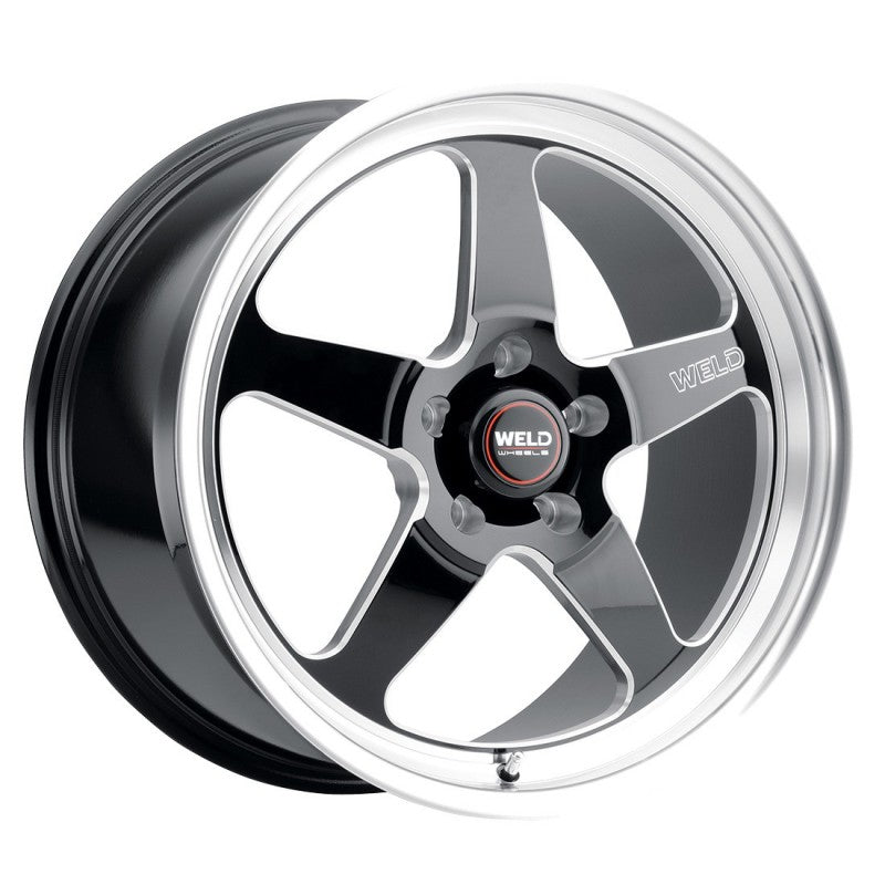 18x9.5 Weld Ventura Gloss Black W/ Milled Spoke 5x120.65 ET29 BS6.4