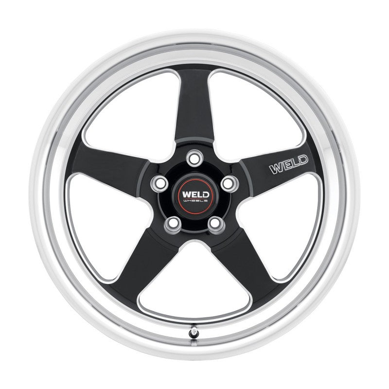 15x5 Ventura Gloss Black W/Milled Spoke 5x120.65 ET+19 BS3.75