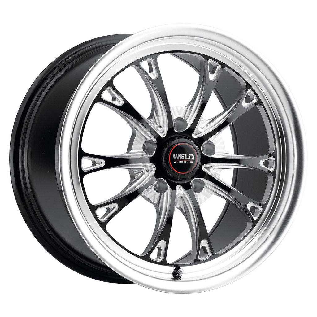 17x10 Belmont Drag Gloss Black W/ Milling 5x114.3 ET49 BS7.42