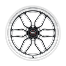 Load image into Gallery viewer, 20x7 Weld Racing Laguna 6 Drag 6x135 ET13 BS4.5 Gloss Black W/Milled