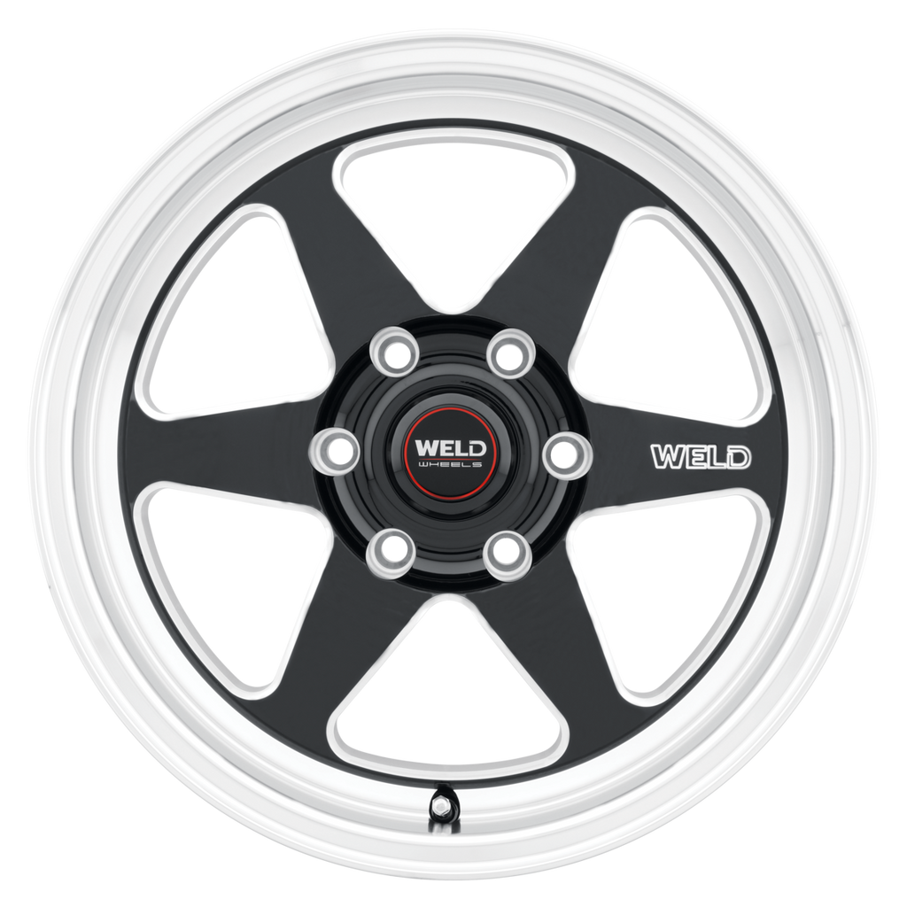 20x7 Weld Racing Ventura 6 Drag 6x135 ET13 BS4.5 Gloss Black W/Milled