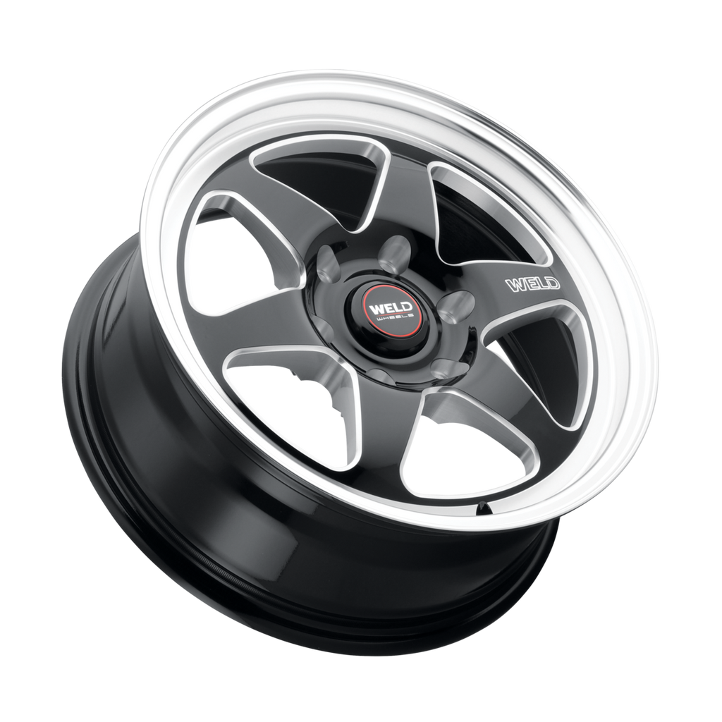 20x7 Weld Racing Ventura 6 Drag 6x135 ET13 BS4.5 Gloss Black W/Milled