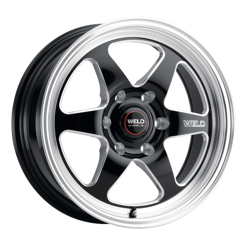 20x7 Weld Racing Ventura 6 Drag 6x135 ET13 BS4.5 Gloss Black W/Milled