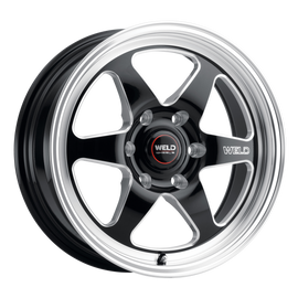 20x7 Weld Racing Ventura 6 Drag 6x135 ET13 BS4.5 Gloss Black W/Milled