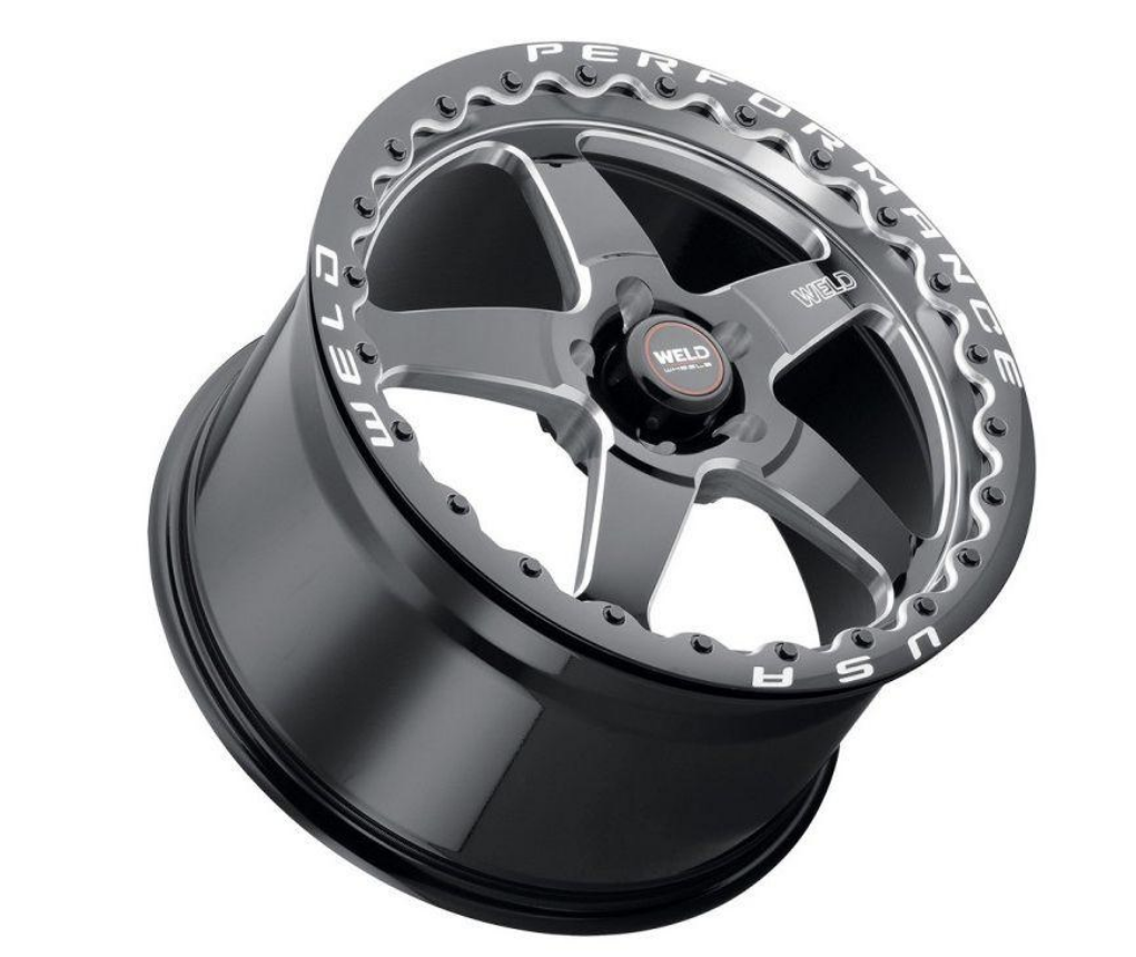 S90470067P50 Weld Ventura Beadlock S904 Wheel 17x10 5x114.3 50mm Gloss Black MIL - Black Ring