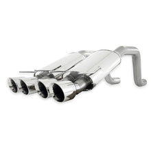 Load image into Gallery viewer, Stainless Works Axleback Dual Turbo Chambered Mufflers Quad Tips Factory Connect